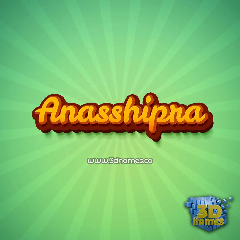 anasshipra in Green Rays style - 3D name wallpaper