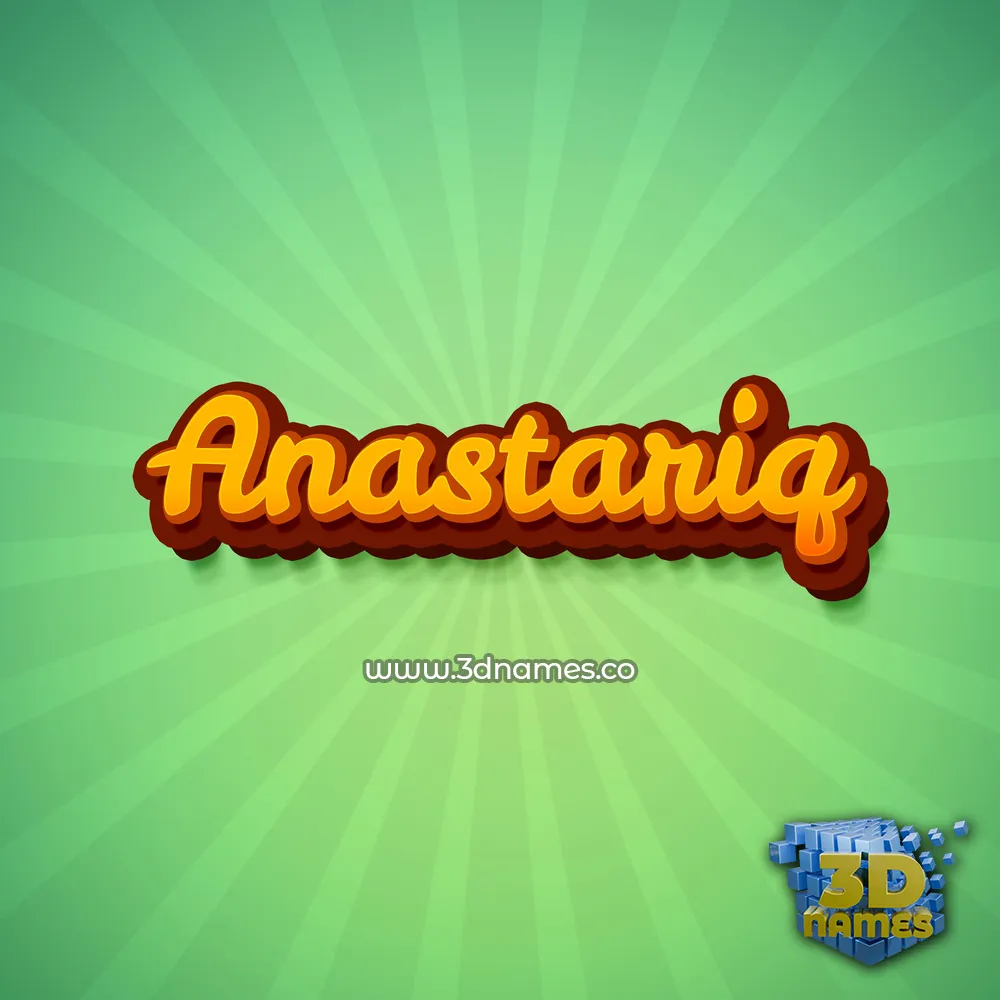 anastariq in Green Rays style - 3D name wallpaper