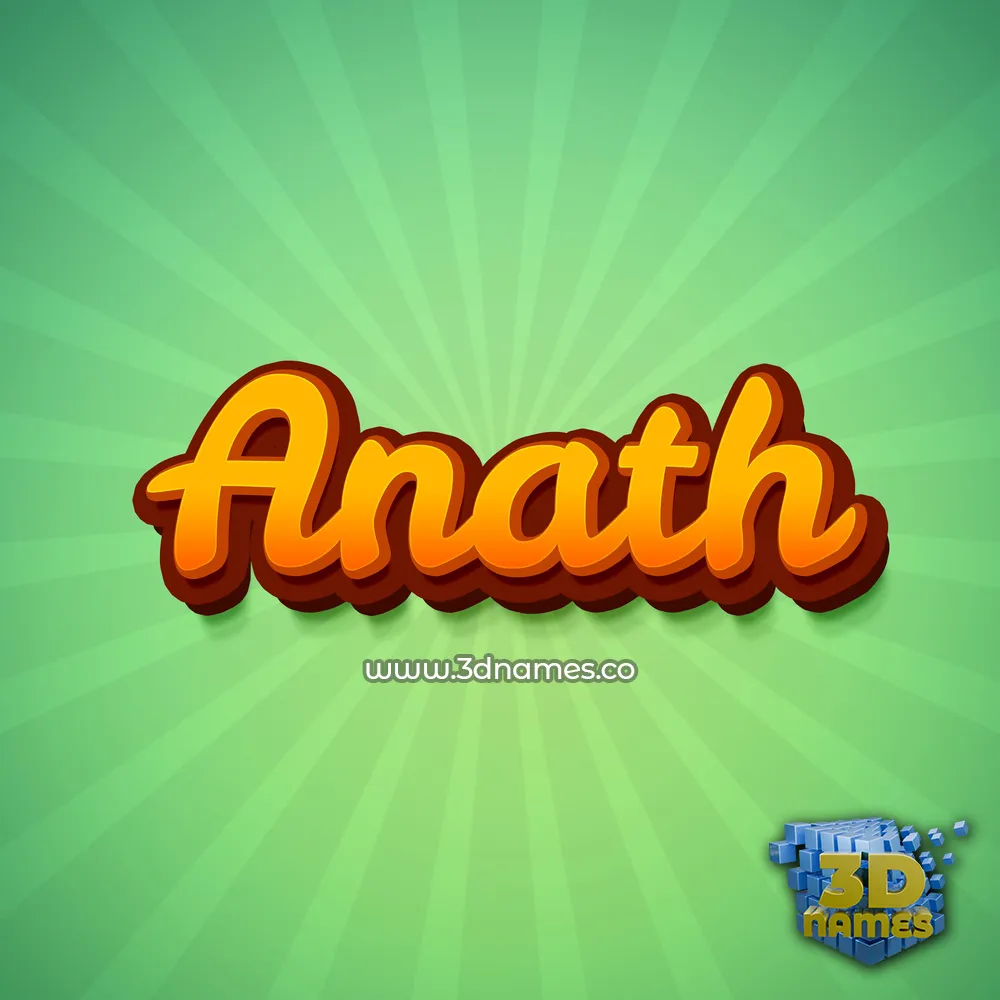 anath in Green Rays style - 3D name wallpaper