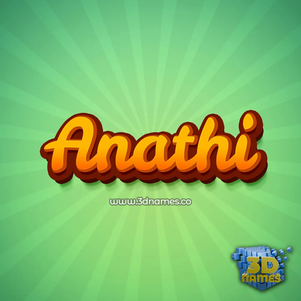 anathi in Green Rays style - 3D name wallpaper