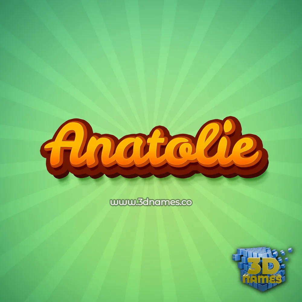 anatolie in Green Rays style - 3D name wallpaper
