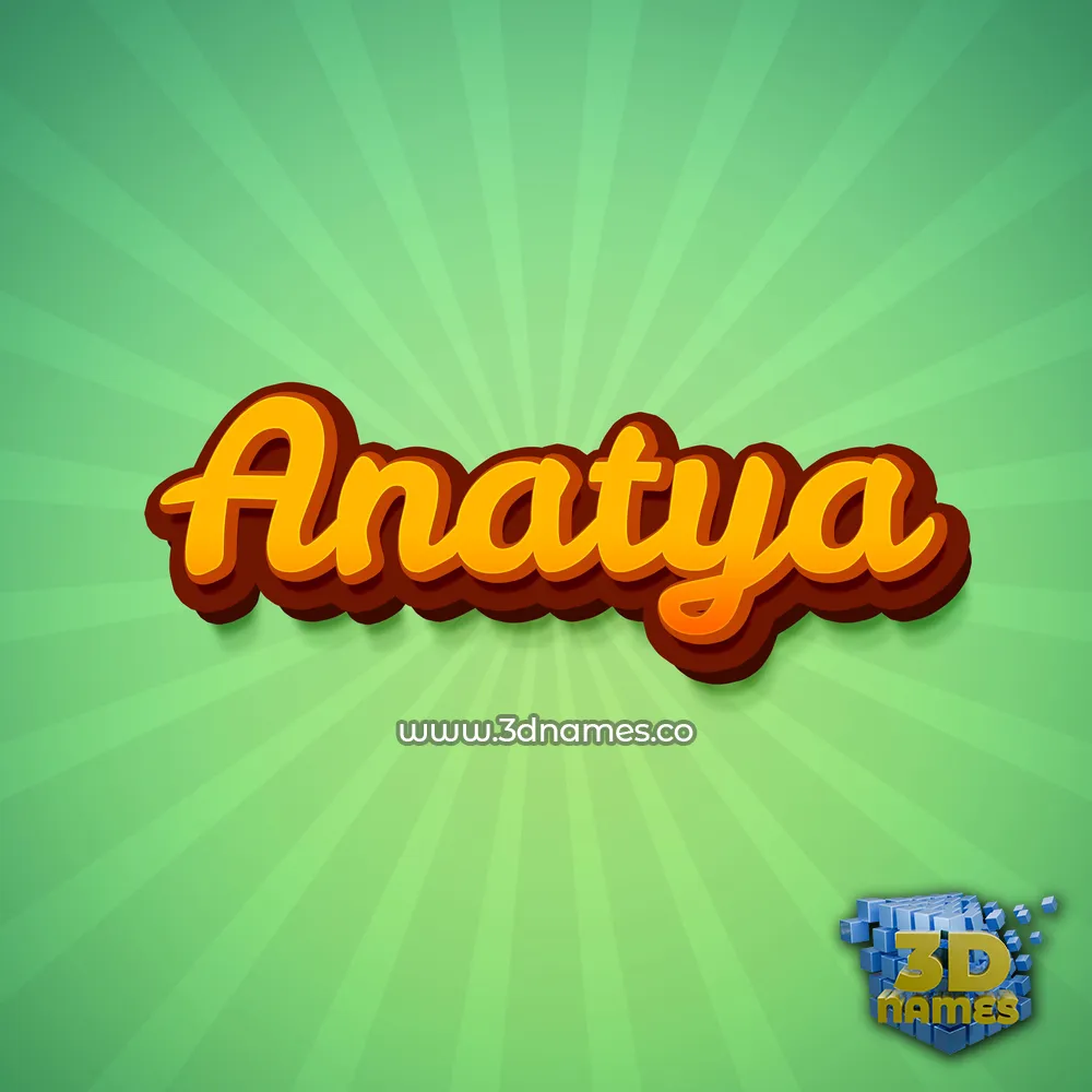anatya in Green Rays style - 3D name wallpaper