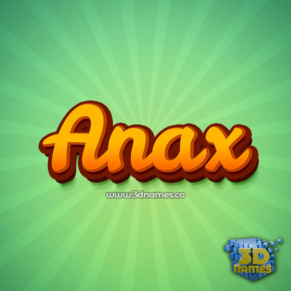 anax in Green Rays style - 3D name wallpaper