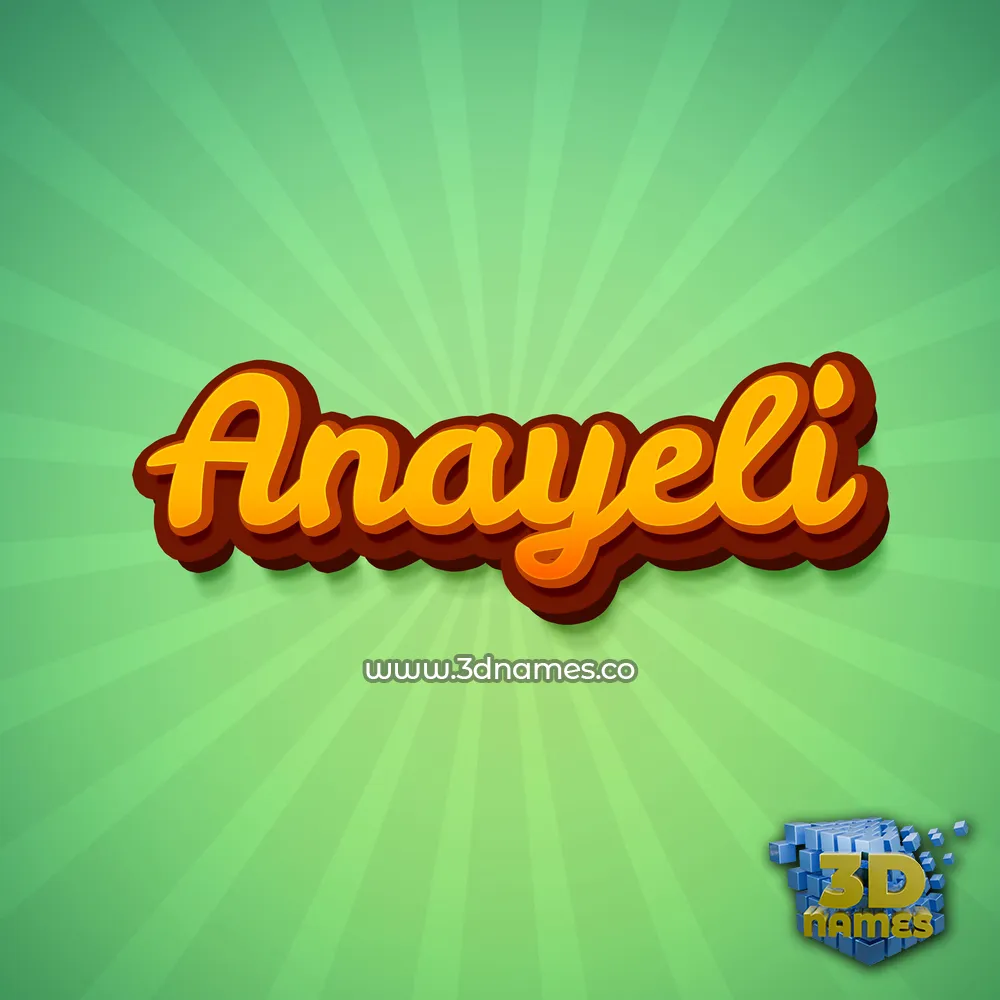 anayeli in Green Rays style - 3D name wallpaper
