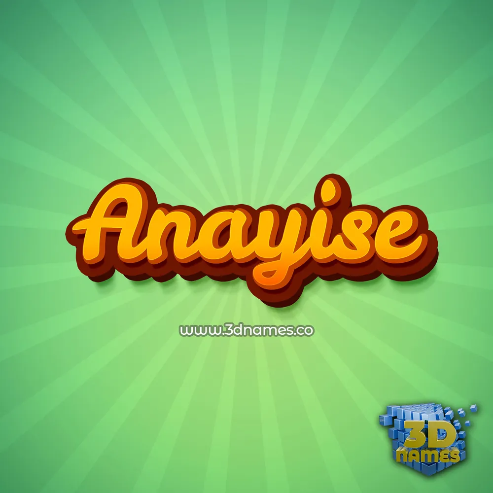 anayise in Green Rays style - 3D name wallpaper