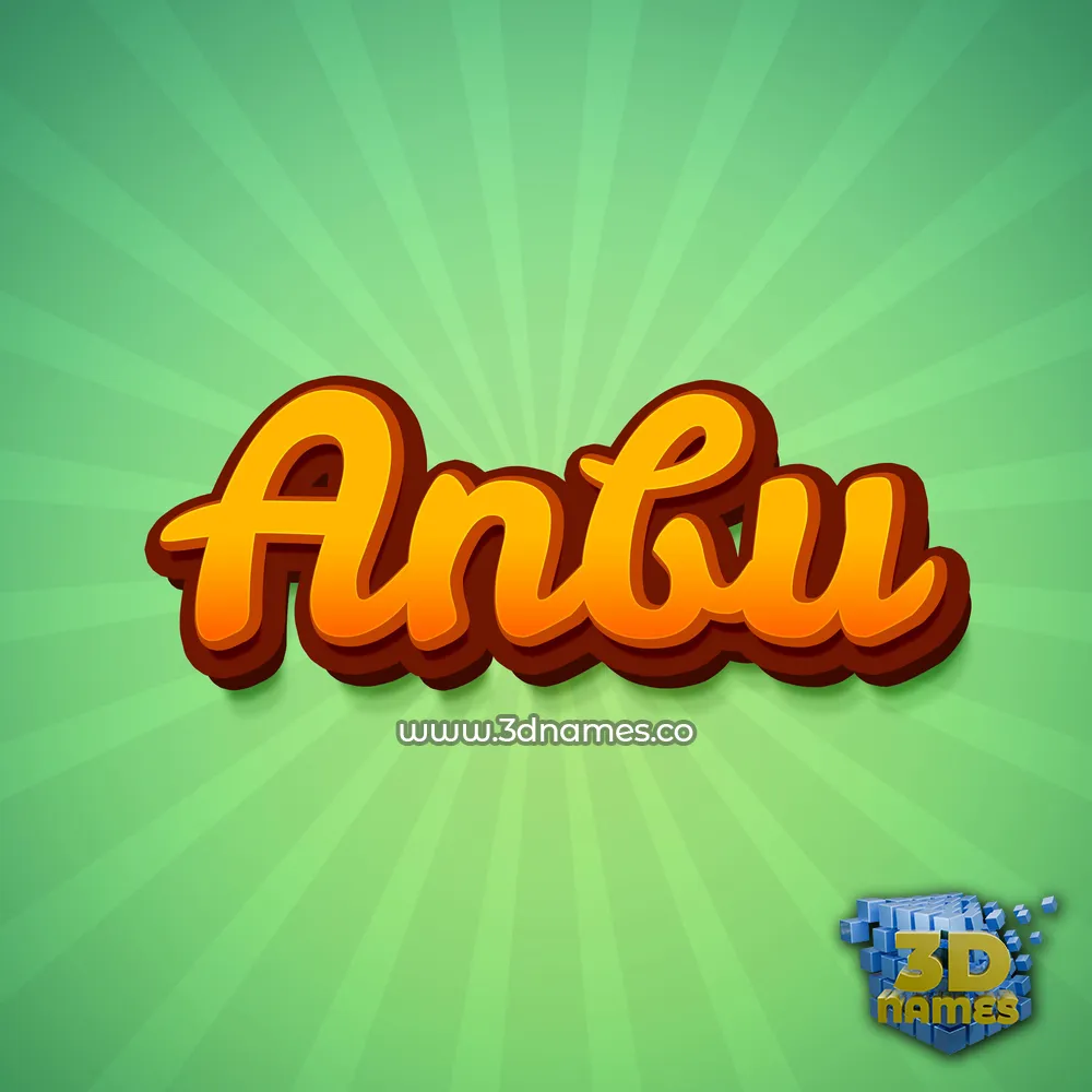 anbu in Green Rays style - 3D name wallpaper