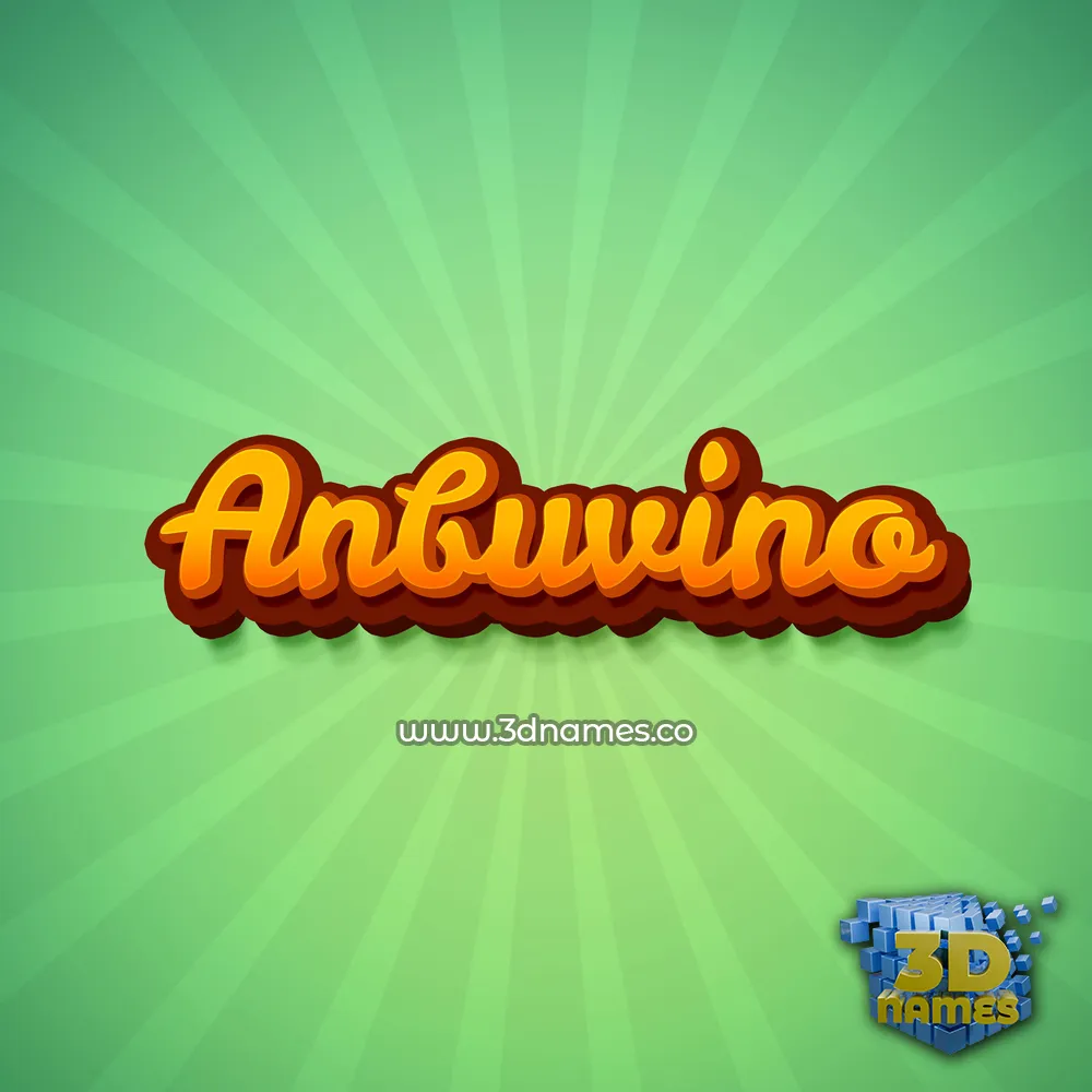 anbuvino in Green Rays style - 3D name wallpaper