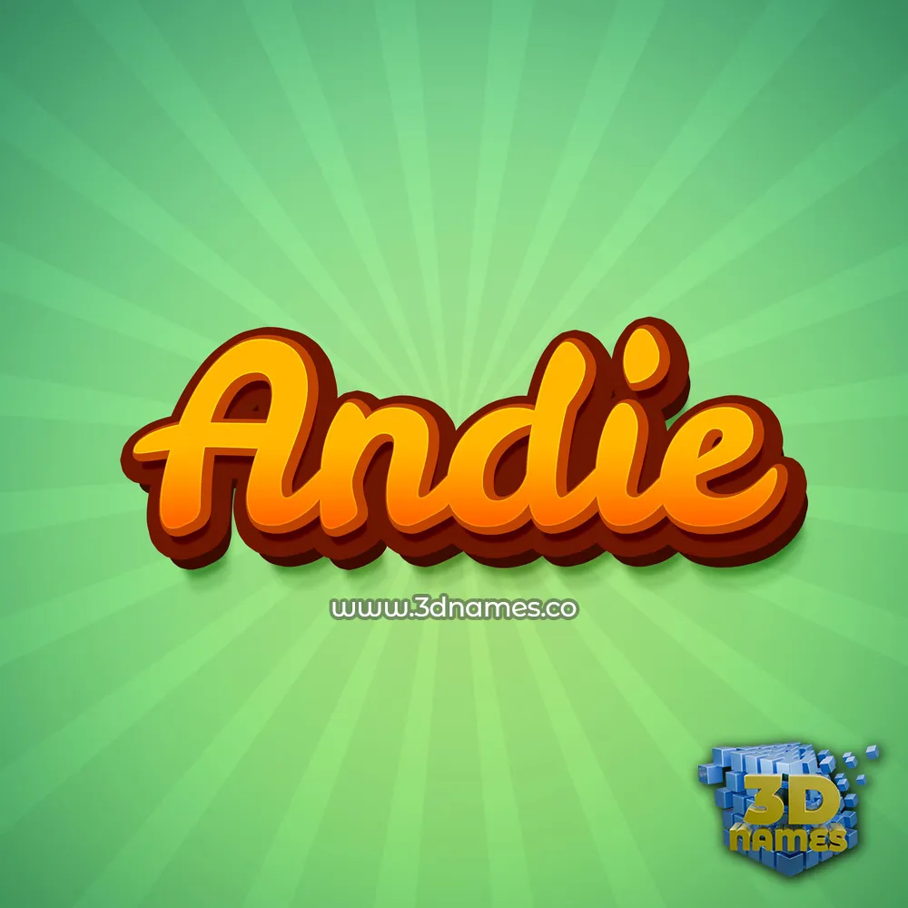 andie in Green Rays style - 3D name wallpaper