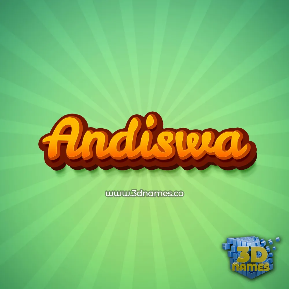 andiswa in Green Rays style - 3D name wallpaper