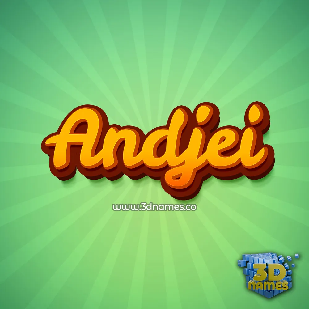 andjei in Green Rays style - 3D name wallpaper