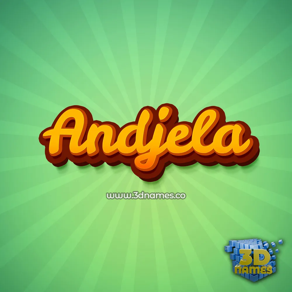 andjela in Green Rays style - 3D name wallpaper
