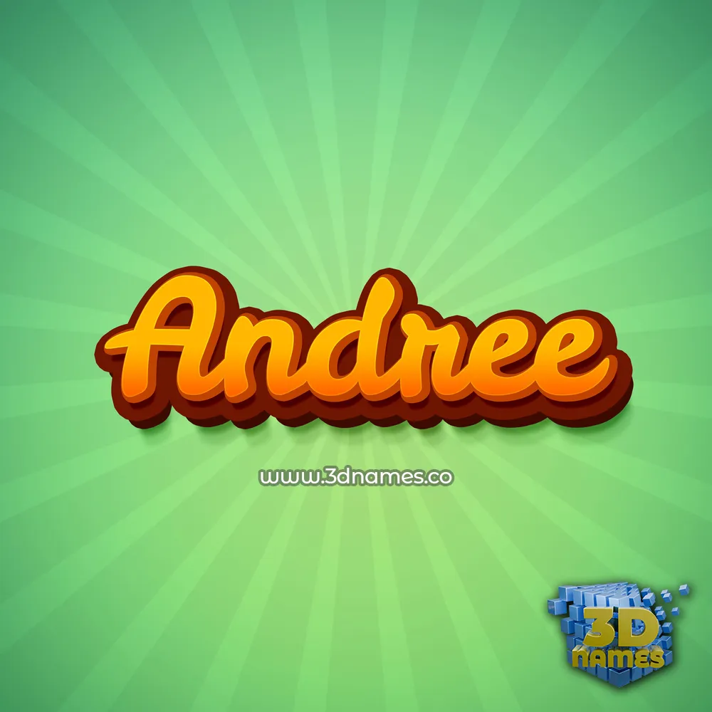 andree in Green Rays style - 3D name wallpaper