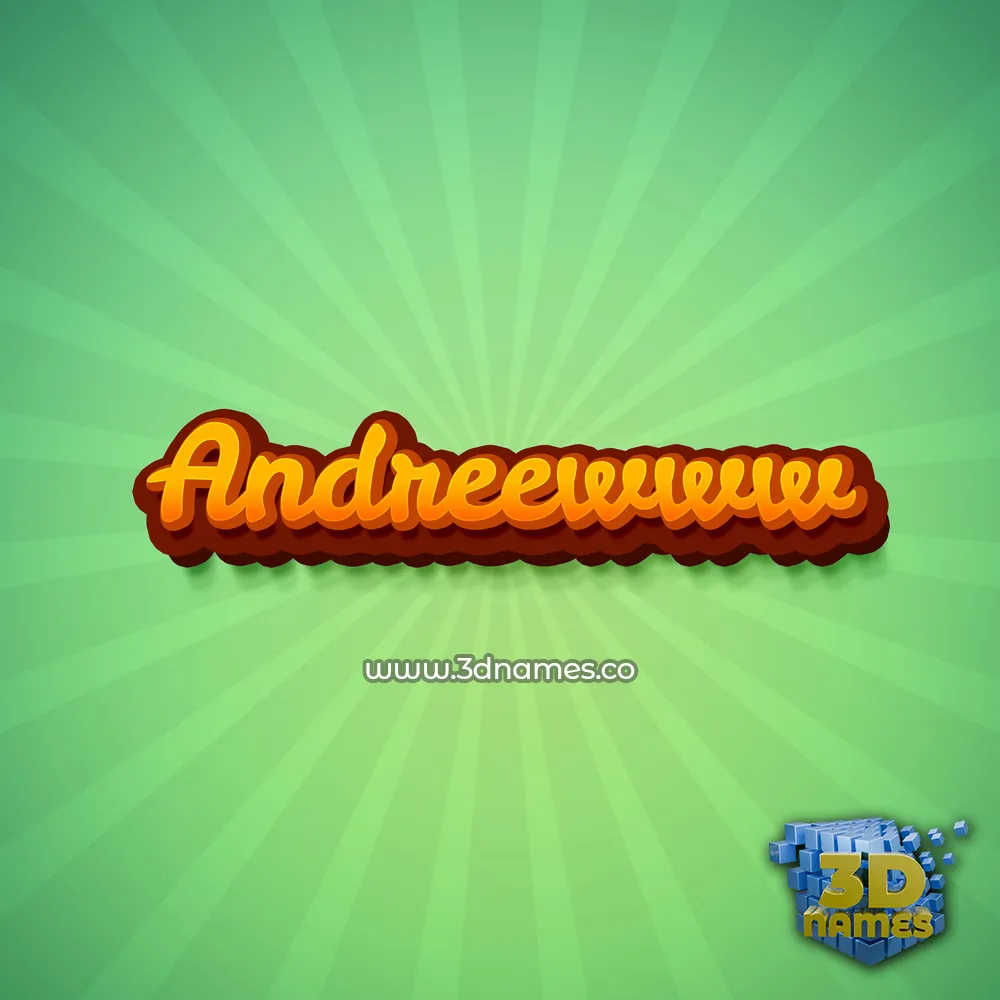 andreewww in Green Rays style - 3D name wallpaper