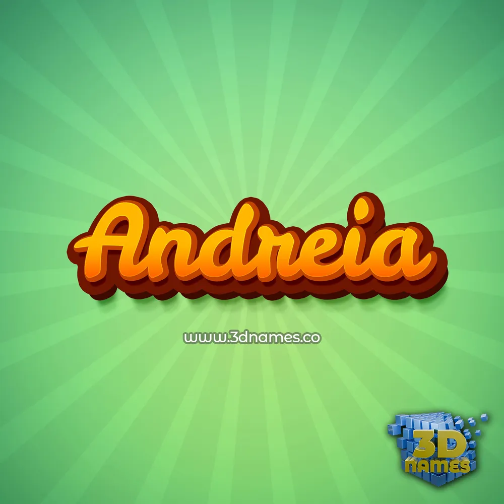 andreia in Green Rays style - 3D name wallpaper