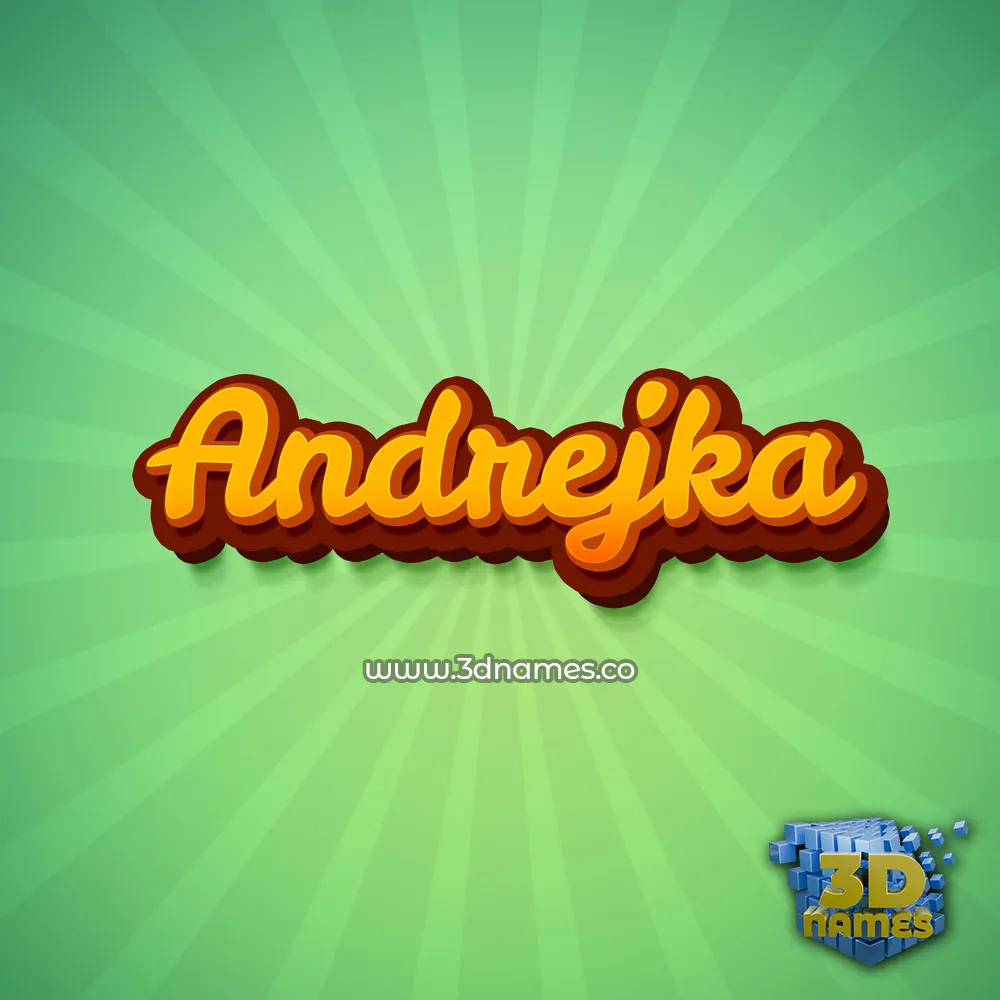 andrejka in Green Rays style - 3D name wallpaper