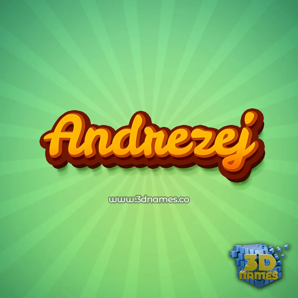 andrezej in Green Rays style - 3D name wallpaper