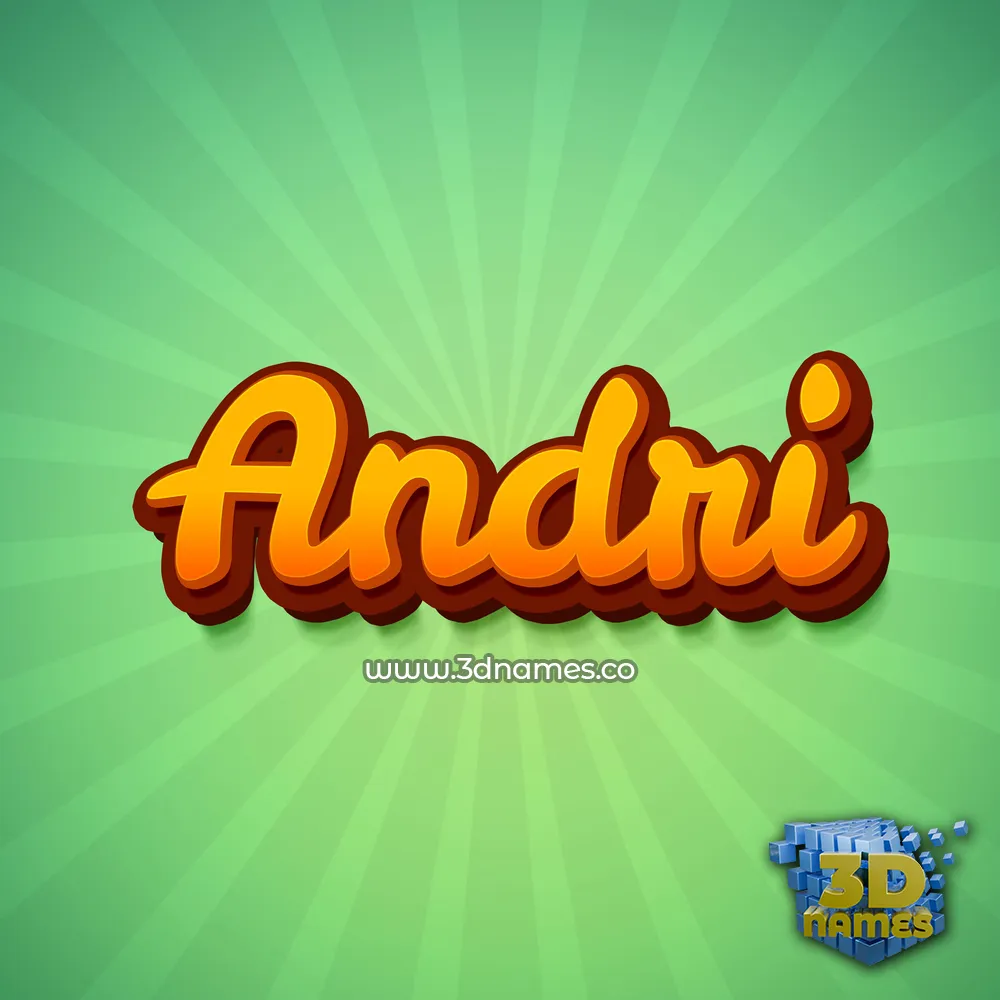 andri in Green Rays style - 3D name wallpaper