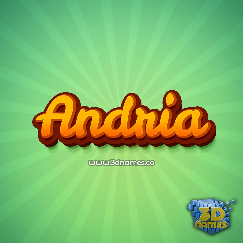andria in Green Rays style - 3D name wallpaper