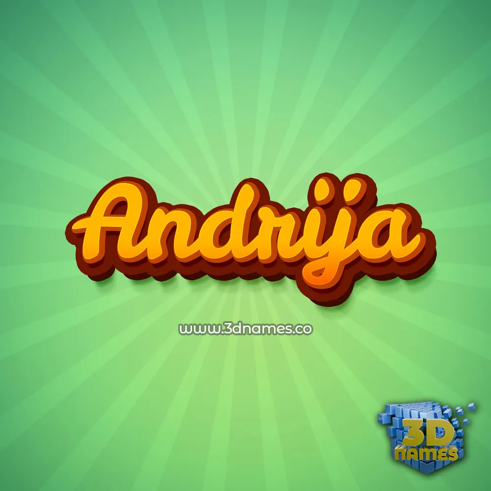 andrija in Green Rays style - 3D name wallpaper