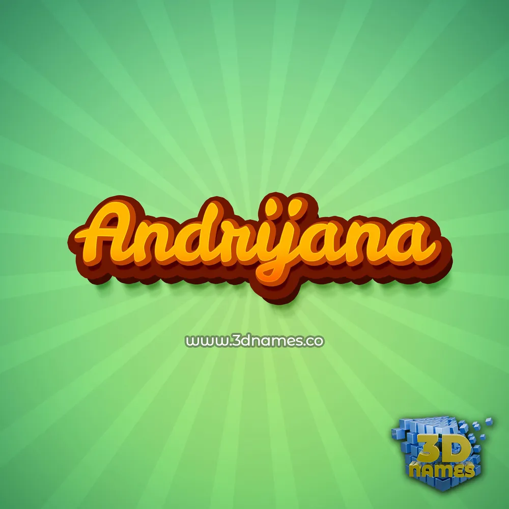 andrijana in Green Rays style - 3D name wallpaper