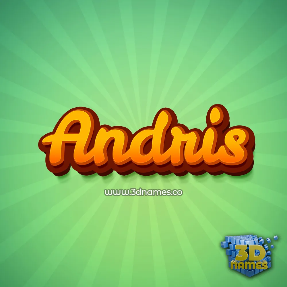 andris in Green Rays style - 3D name wallpaper