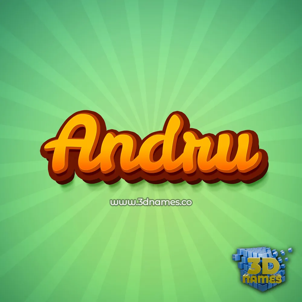 andru in Green Rays style - 3D name wallpaper