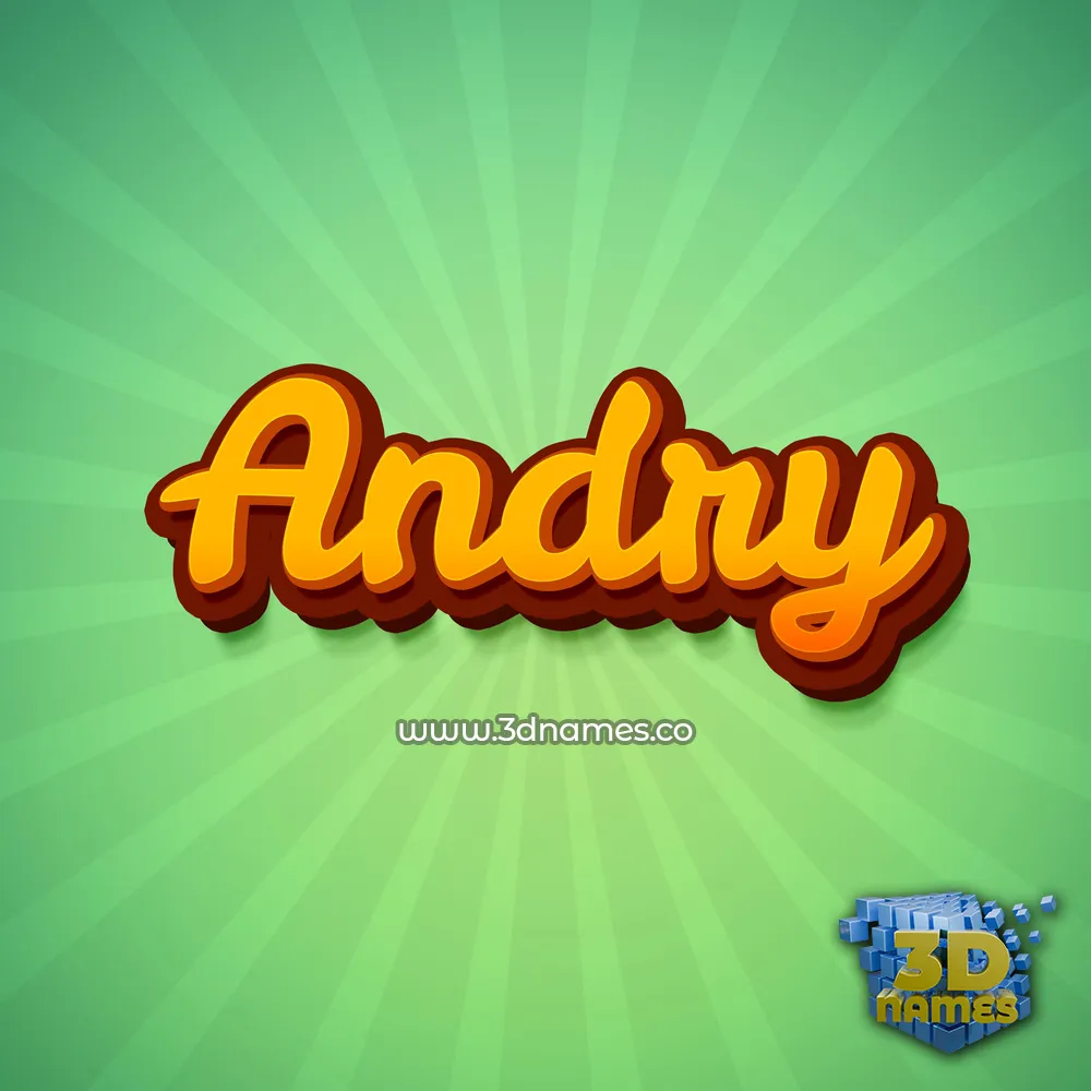 andry in Green Rays style - 3D name wallpaper