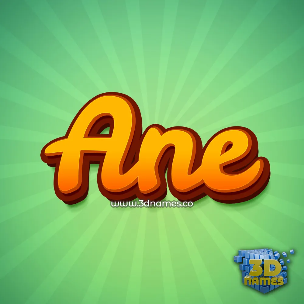 ane in Green Rays style - 3D name wallpaper