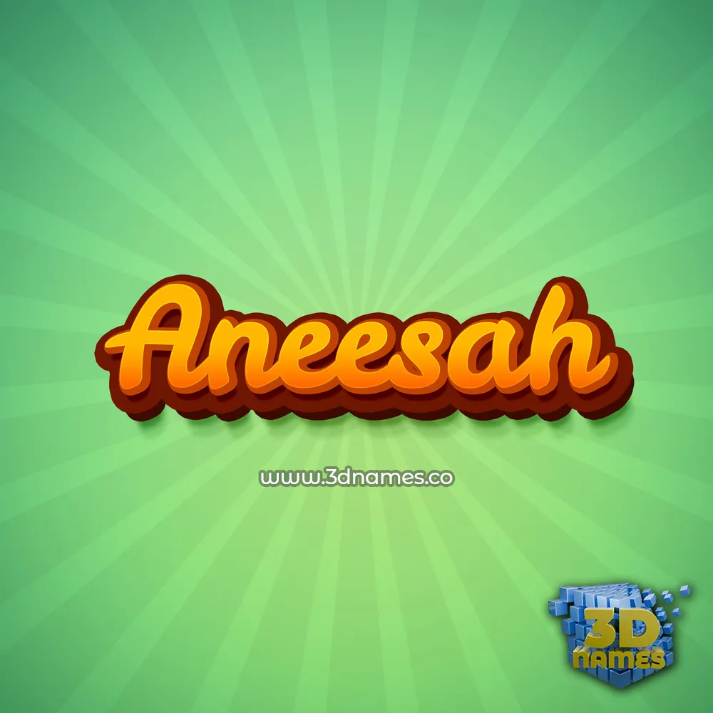 aneesah in Green Rays style - 3D name wallpaper