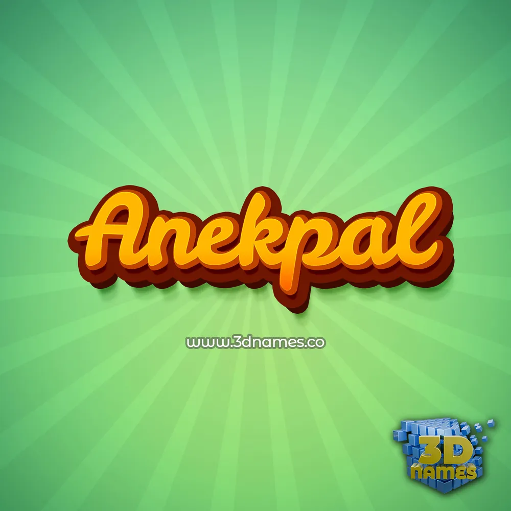 anekpal in Green Rays style - 3D name wallpaper