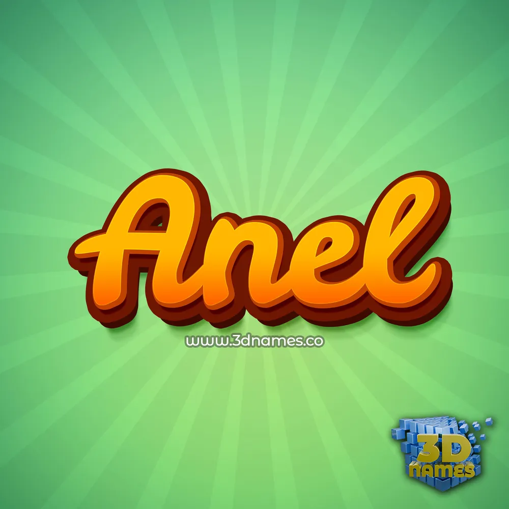 anel in Green Rays style - 3D name wallpaper