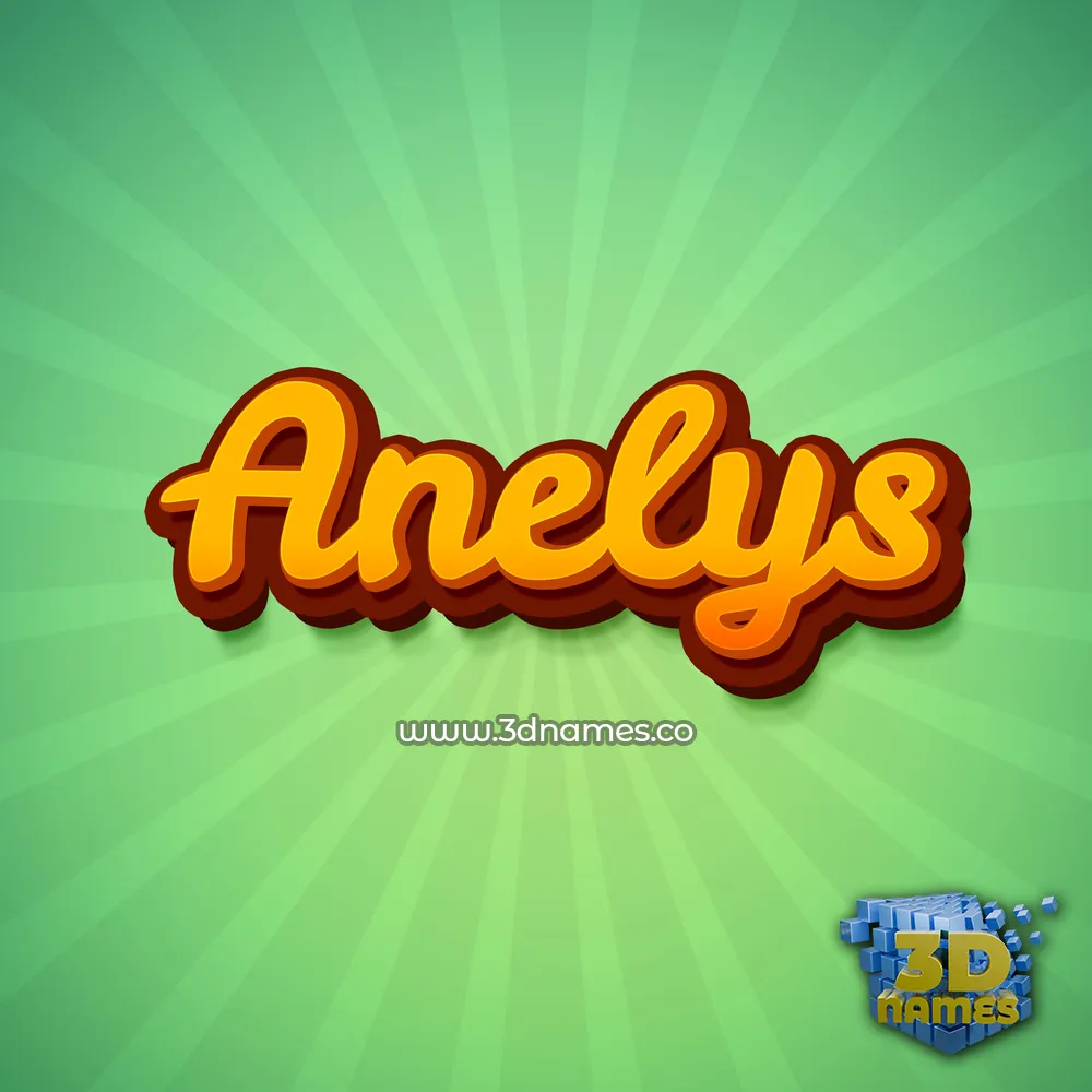 anelys in Green Rays style - 3D name wallpaper