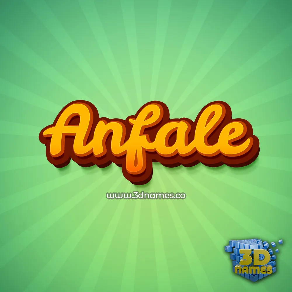 anfale in Green Rays style - 3D name wallpaper
