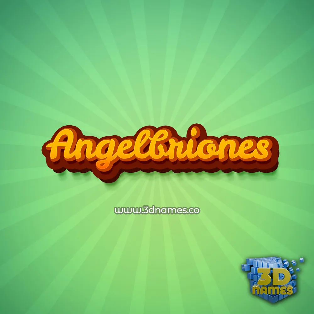 angelbriones in Green Rays style - 3D name wallpaper