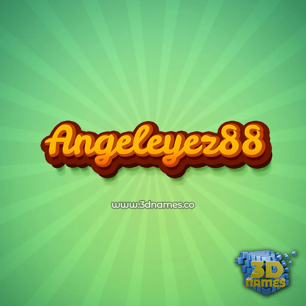 angeleyez88 in Green Rays style - 3D name wallpaper