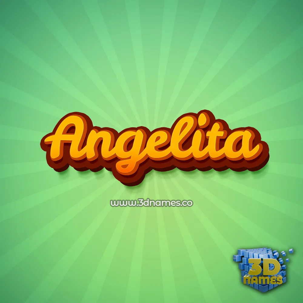angelita in Green Rays style - 3D name wallpaper