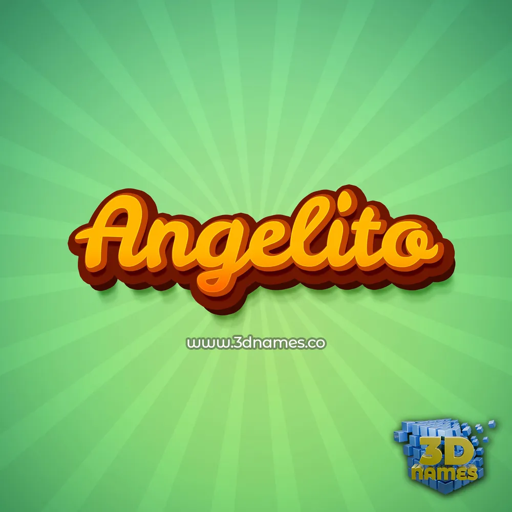 angelito in Green Rays style - 3D name wallpaper
