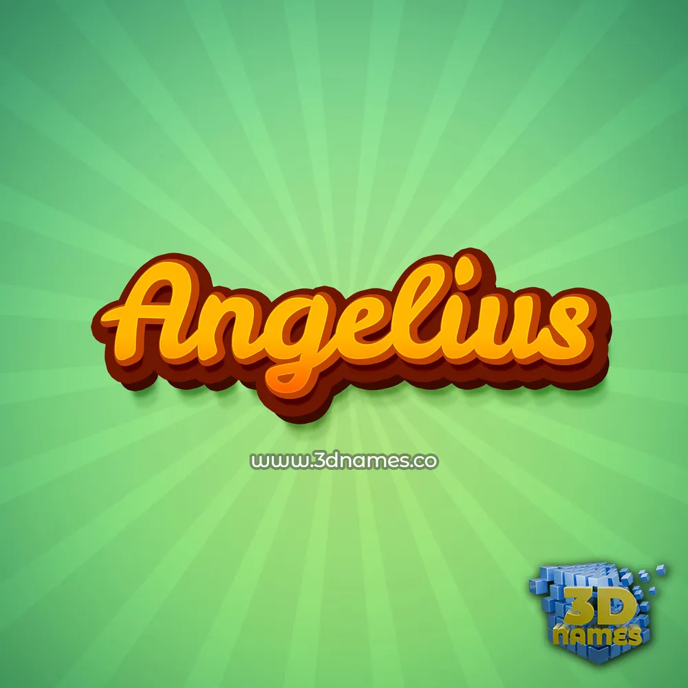angelius in Green Rays style - 3D name wallpaper