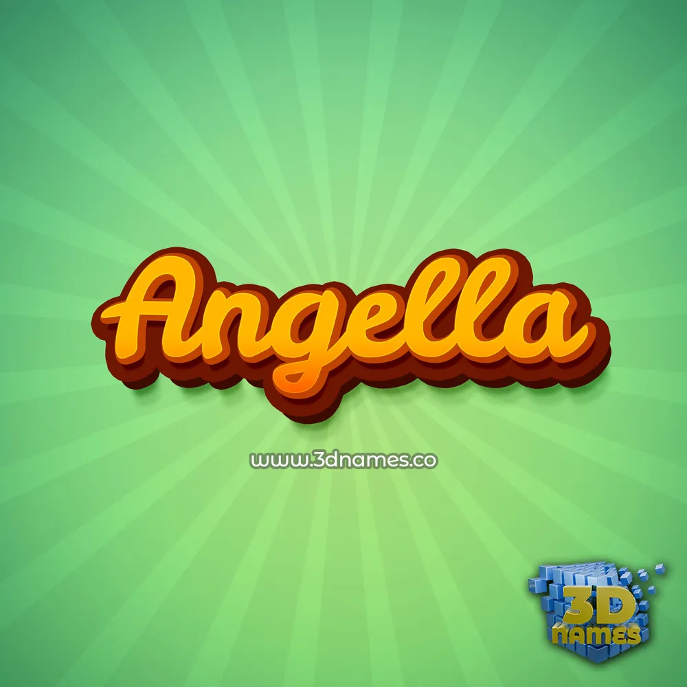 angella in Green Rays style - 3D name wallpaper