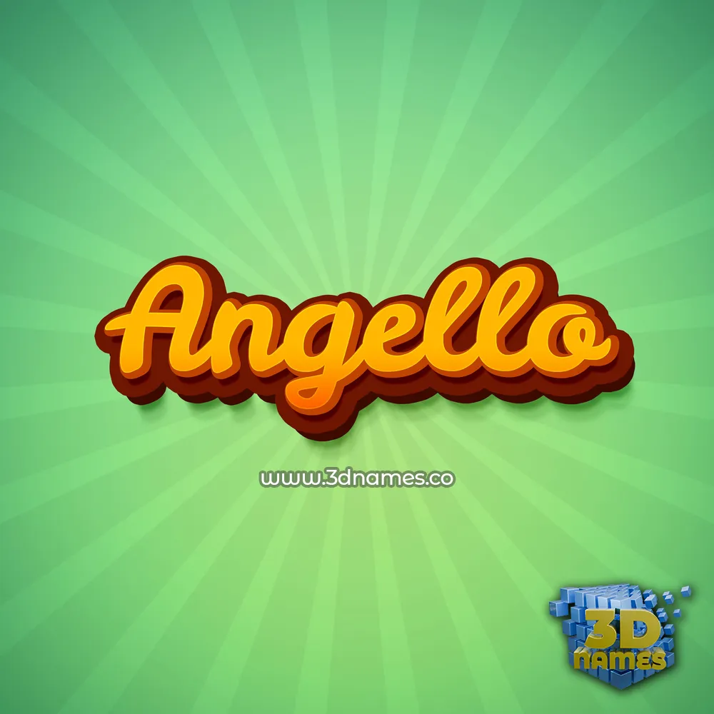 angello in Green Rays style - 3D name wallpaper