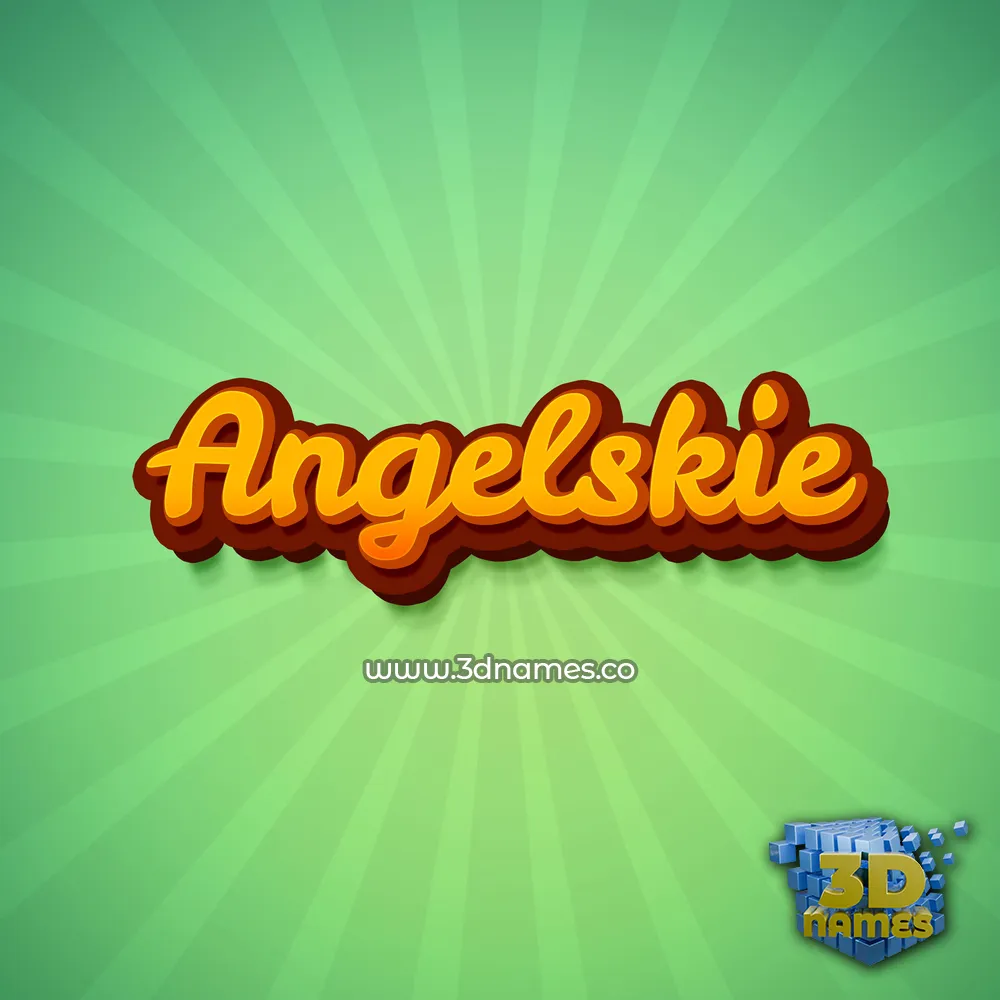 angelskie in Green Rays style - 3D name wallpaper