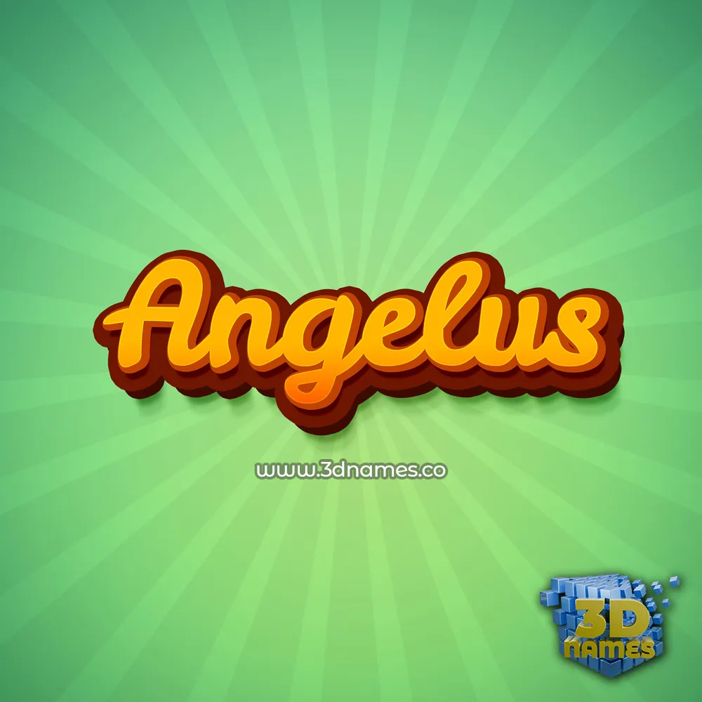 angelus in Green Rays style - 3D name wallpaper