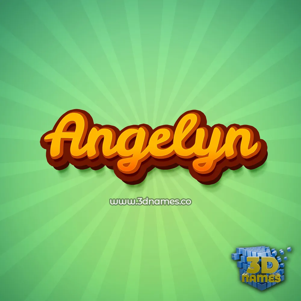 angelyn in Green Rays style - 3D name wallpaper