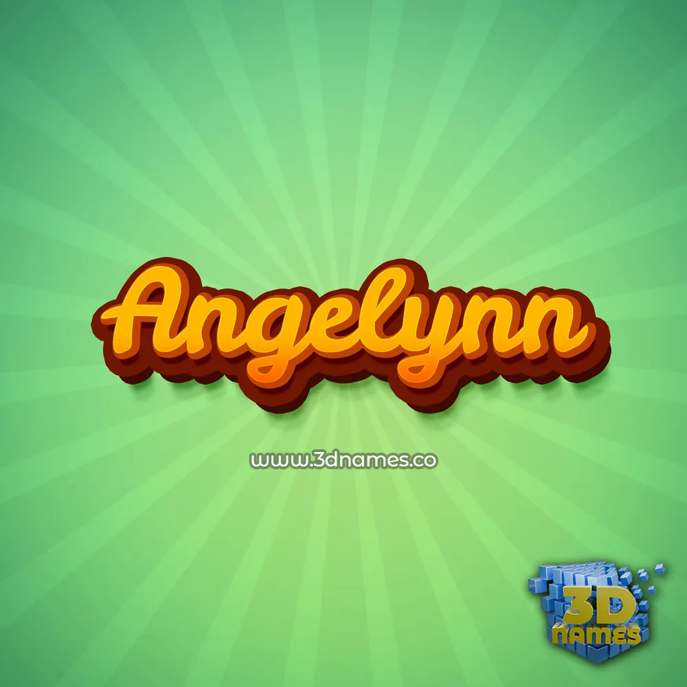 angelynn in Green Rays style - 3D name wallpaper