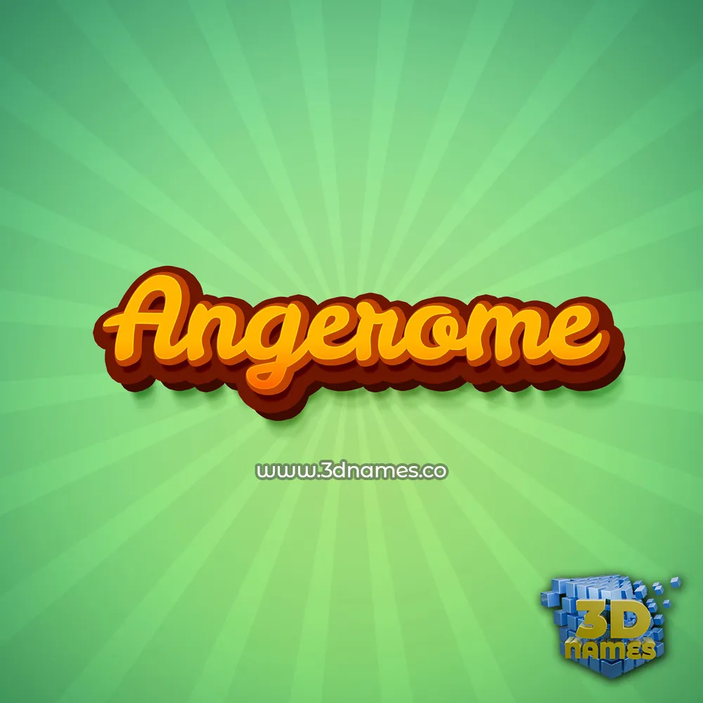 angerome in Green Rays style - 3D name wallpaper