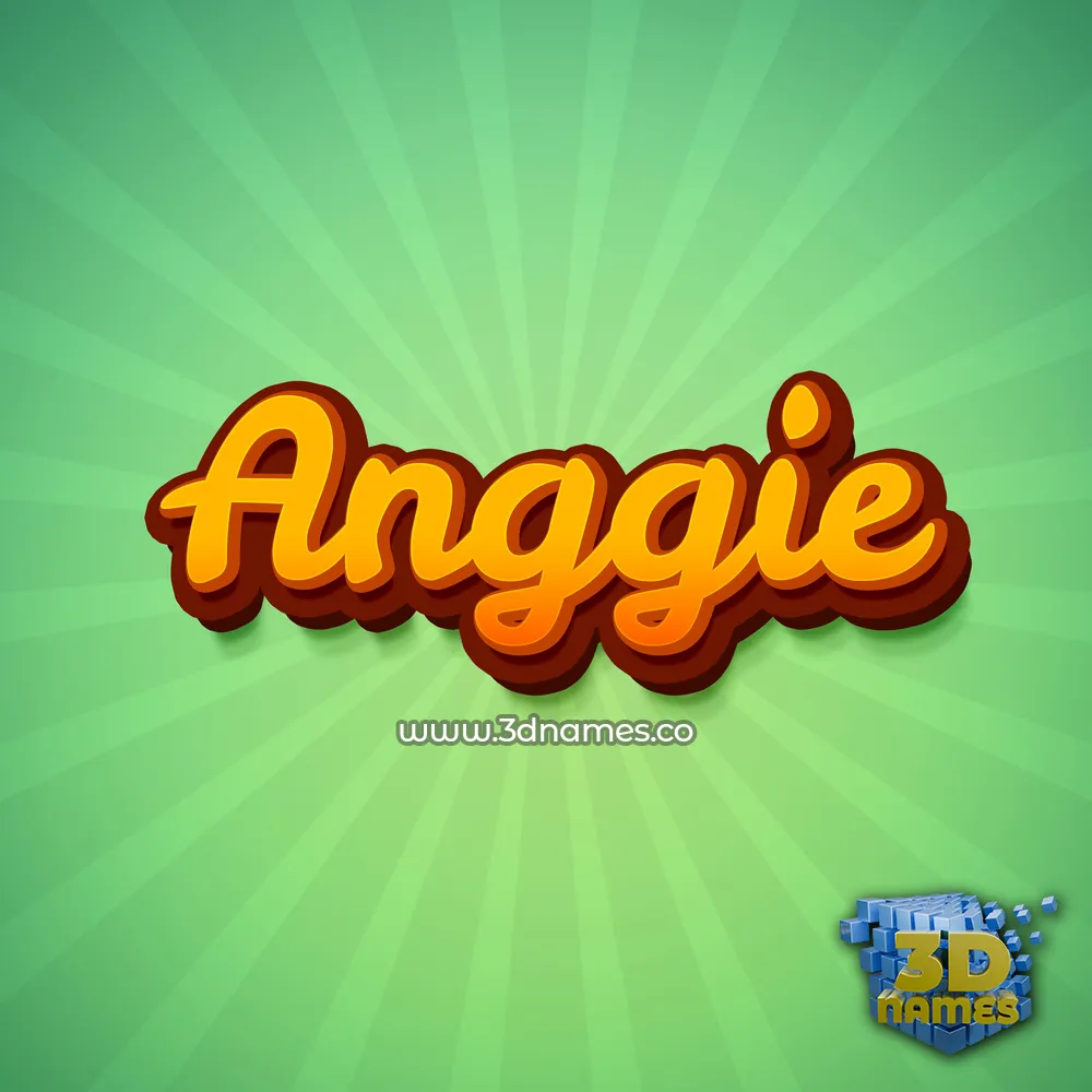 anggie in Green Rays style - 3D name wallpaper