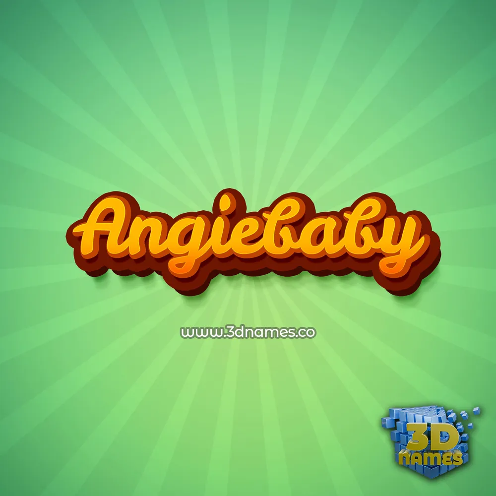 angiebaby in Green Rays style - 3D name wallpaper