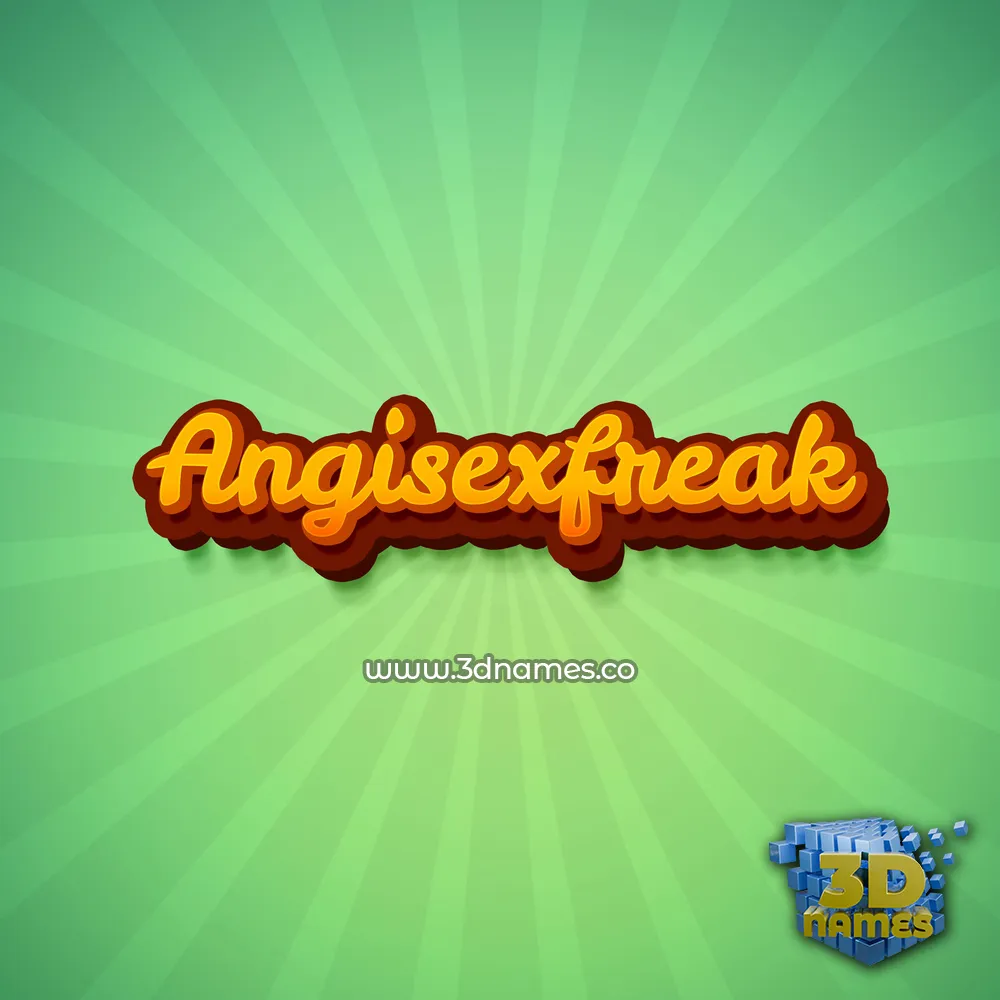 angisexfreak in Green Rays style - 3D name wallpaper