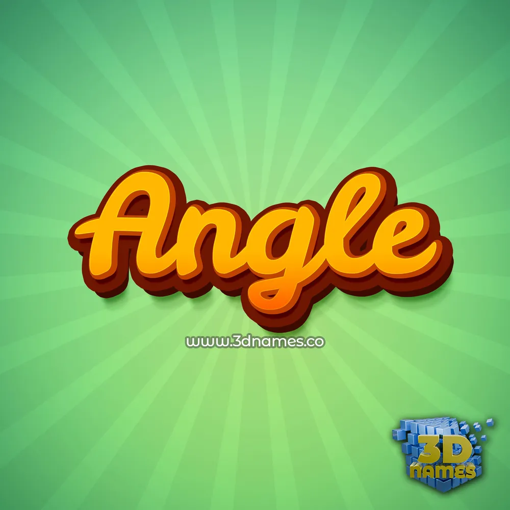angle in Green Rays style - 3D name wallpaper