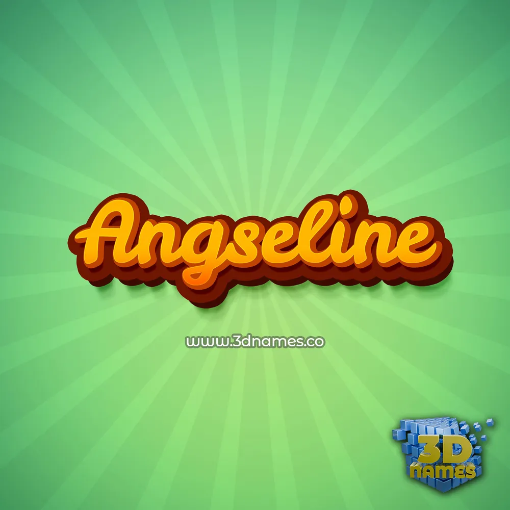 angseline in Green Rays style - 3D name wallpaper